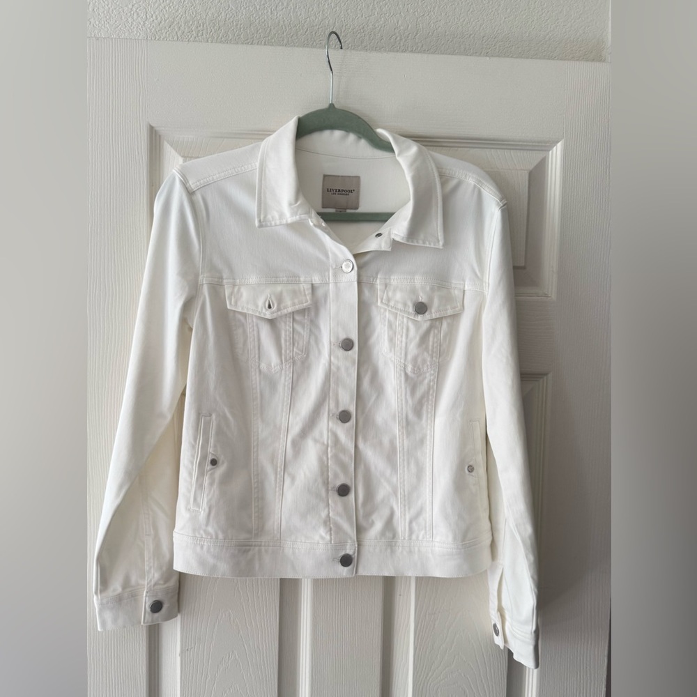Liverpool Women's Crisp White Jean Jacket